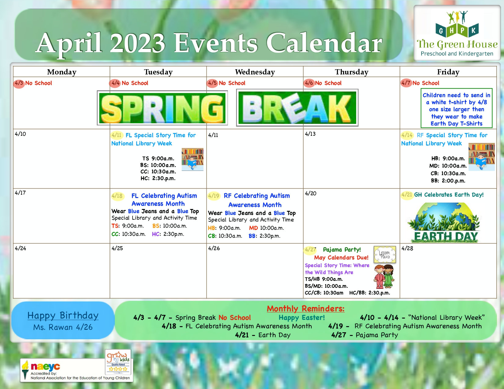 april 2023 Events Calendar